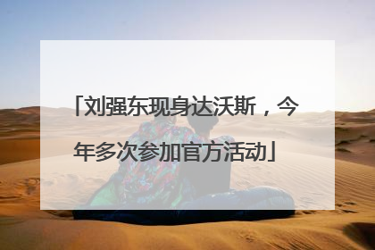 刘强东现身达沃斯，今年多次参加官方活动