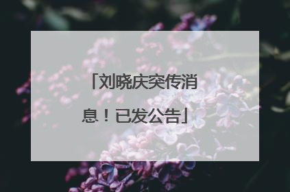 刘晓庆突传消息！已发公告