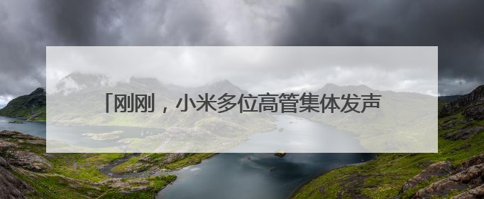 刚刚，小米多位高管集体发声：诋毁，本身就是一种仰望