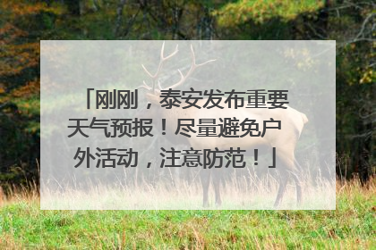刚刚，泰安发布重要天气预报！尽量避免户外活动，注意防范！
