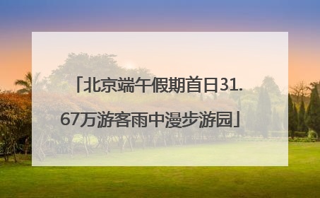 北京端午假期首日31.67万游客雨中漫步游园