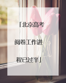 北京高考阅卷工作进程已过半