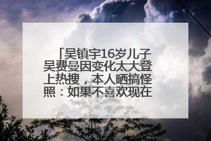 吴镇宇16岁儿子吴费曼因变化太大登上热搜，本人晒搞怪照：如果不喜欢现在的我可以离开