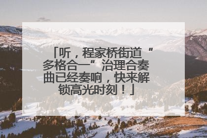 听，程家桥街道“多格合一”治理合奏曲已经奏响，快来解锁高光时刻！