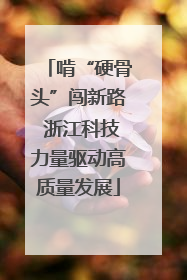 啃“硬骨头”闯新路 浙江科技力量驱动高质量发展