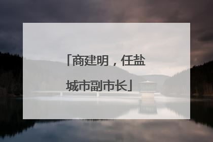 商建明，任盐城市副市长