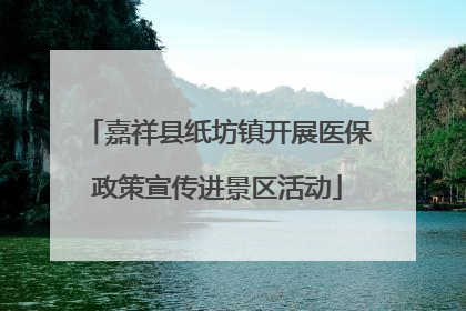 嘉祥县纸坊镇开展医保政策宣传进景区活动