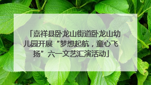嘉祥县卧龙山街道卧龙山幼儿园开展“梦想起航，童心飞扬”六一文艺汇演活动