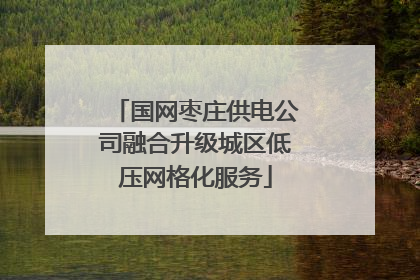 国网枣庄供电公司融合升级城区低压网格化服务
