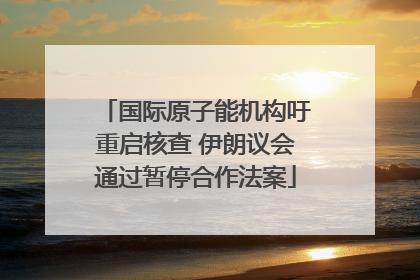 国际原子能机构吁重启核查 伊朗议会通过暂停合作法案