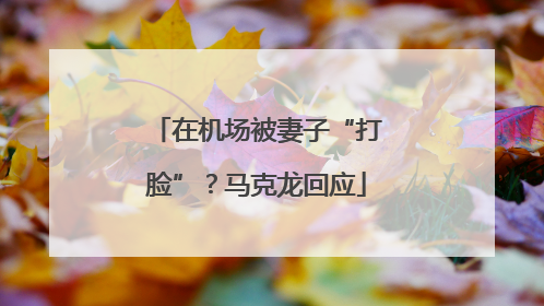在机场被妻子“打脸”？马克龙回应