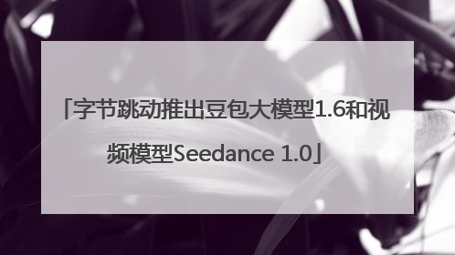字节跳动推出豆包大模型1.6和视频模型Seedance 1.0