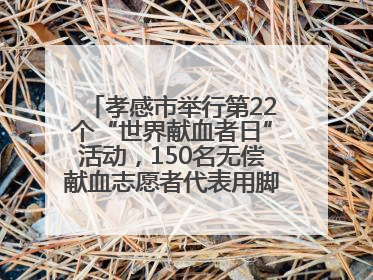 孝感市举行第22个“世界献血者日”活动，150名无偿献血志愿者代表用脚步丈量“中华孝爱第一山”
