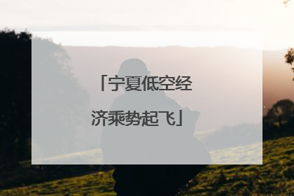 宁夏低空经济乘势起飞