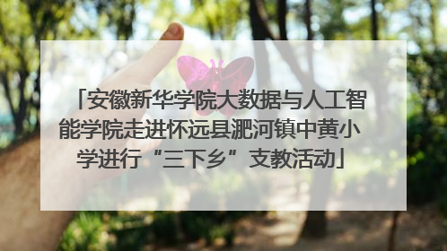 安徽新华学院大数据与人工智能学院走进怀远县淝河镇中黄小学进行“三下乡”支教活动