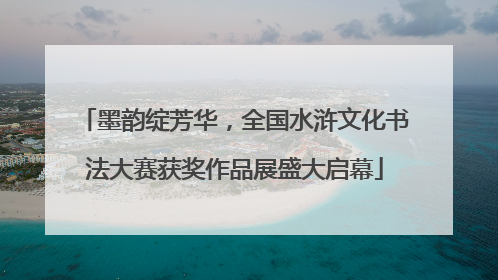 墨韵绽芳华，全国水浒文化书法大赛获奖作品展盛大启幕