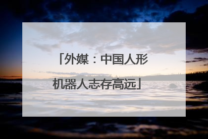 外媒：中国人形机器人志存高远