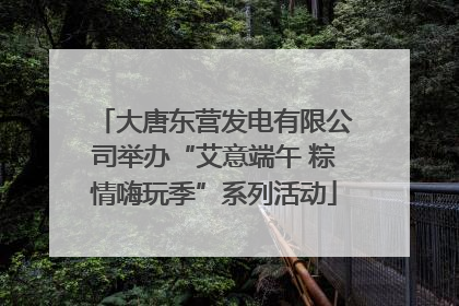 大唐东营发电有限公司举办“艾意端午 粽情嗨玩季”系列活动