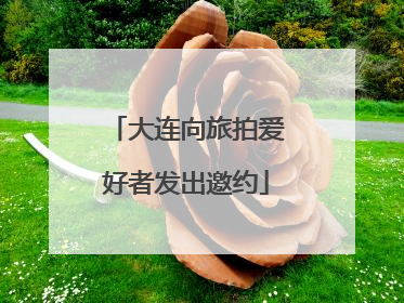 大连向旅拍爱好者发出邀约