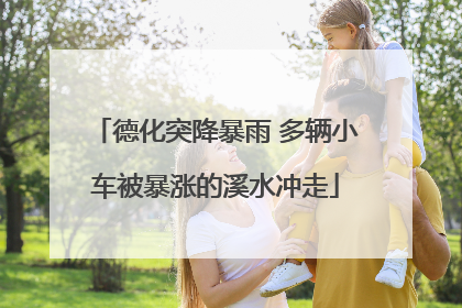 德化突降暴雨 多辆小车被暴涨的溪水冲走