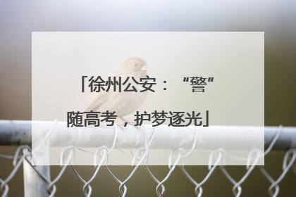 徐州公安：“警”随高考，护梦逐光
