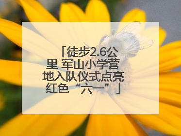 徒步2.6公里 军山小学营地入队仪式点亮红色“六一”