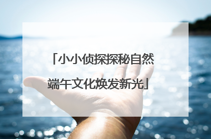 小小侦探探秘自然 端午文化焕发新光