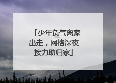少年负气离家出走，网格深夜接力助归家
