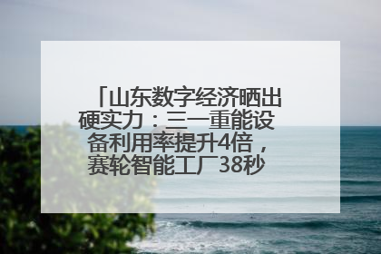 山东数字经济晒出硬实力：三一重能设备利用率提升4倍，赛轮智能工厂38秒生产一条轮胎
