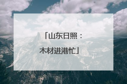 山东日照：木材进港忙