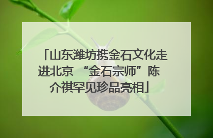 山东潍坊携金石文化走进北京 “金石宗师”陈介祺罕见珍品亮相