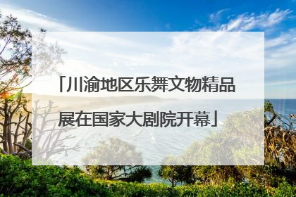 川渝地区乐舞文物精品展在国家大剧院开幕