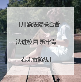 川渝法院联合普法进校园 筑牢青春无毒防线