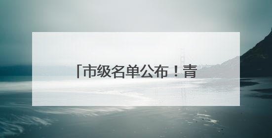 市级名单公布！青岛西海岸新区入选数量位居全市第一