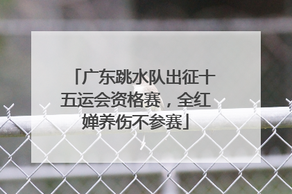 广东跳水队出征十五运会资格赛，全红婵养伤不参赛