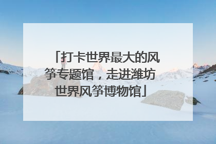 打卡世界最大的风筝专题馆，走进潍坊世界风筝博物馆