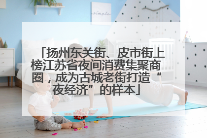 扬州东关街、皮市街上榜江苏省夜间消费集聚商圈，成为古城老街打造“夜经济”的样本