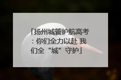扬州城管护航高考：你们全力以赴 我们全“城”守护