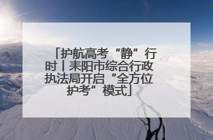 护航高考“静”行时丨耒阳市综合行政执法局开启“全方位护考”模式