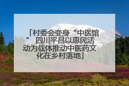 村委会变身“中医馆” 四川平昌以惠民活动为载体推动中医药文化在乡村落地