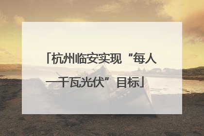 杭州临安实现“每人一千瓦光伏”目标