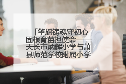 擎旗铸魂守初心 固根育苗担使命——天长市炳辉小学与萧县师范学校附属小学结对共建活动纪实