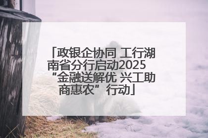 政银企协同 工行湖南省分行启动2025“金融送解优 兴工助商惠农”行动