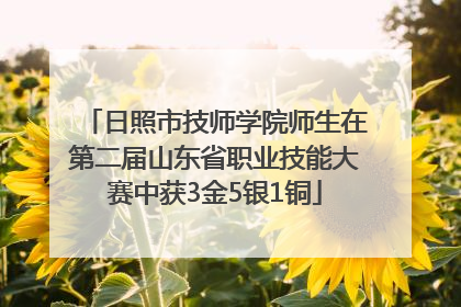 日照市技师学院师生在第二届山东省职业技能大赛中获3金5银1铜
