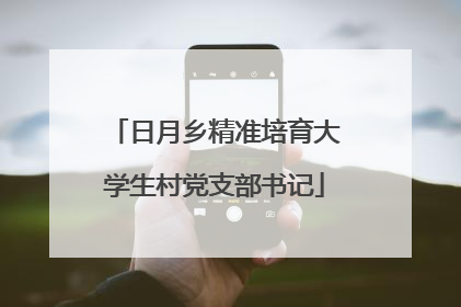 日月乡精准培育大学生村党支部书记