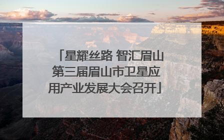 星耀丝路 智汇眉山 第三届眉山市卫星应用产业发展大会召开