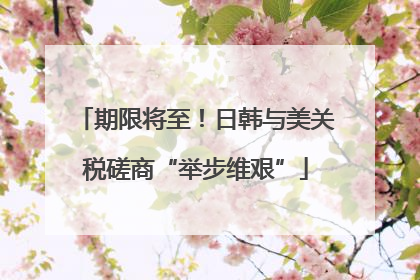 期限将至！日韩与美关税磋商“举步维艰”