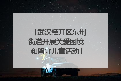 武汉经开区东荆街道开展关爱困境和留守儿童活动