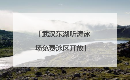 武汉东湖听涛泳场免费泳区开放