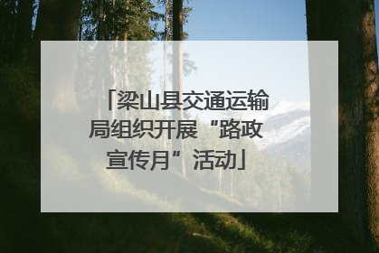 梁山县交通运输局组织开展“路政宣传月”活动
